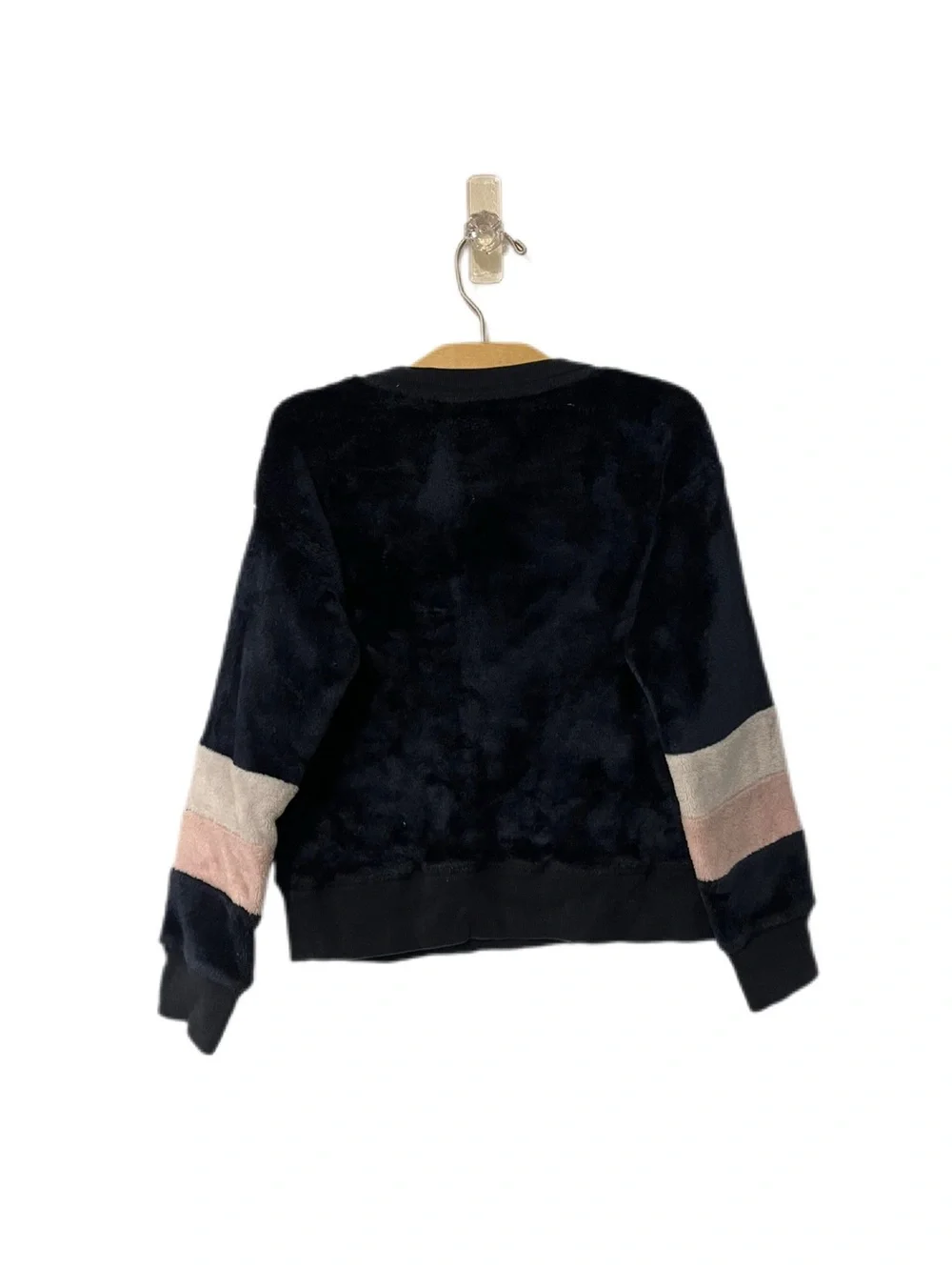 Abercrombie Kids Girls 5-6 Navy Plush Furry Crewneck Sweatshirt